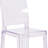 Imca Counter Stool with Square Back in Transparent Crystal - Wedding Chairs-1734804515