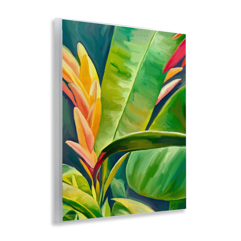 "Bright Tropics Greenery", art mural sur bois par Amy Hall
