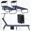 Ensemble 2 pièces de chaise longue pliante avec abat-jour et inclinable à 5 niveaux-963162363