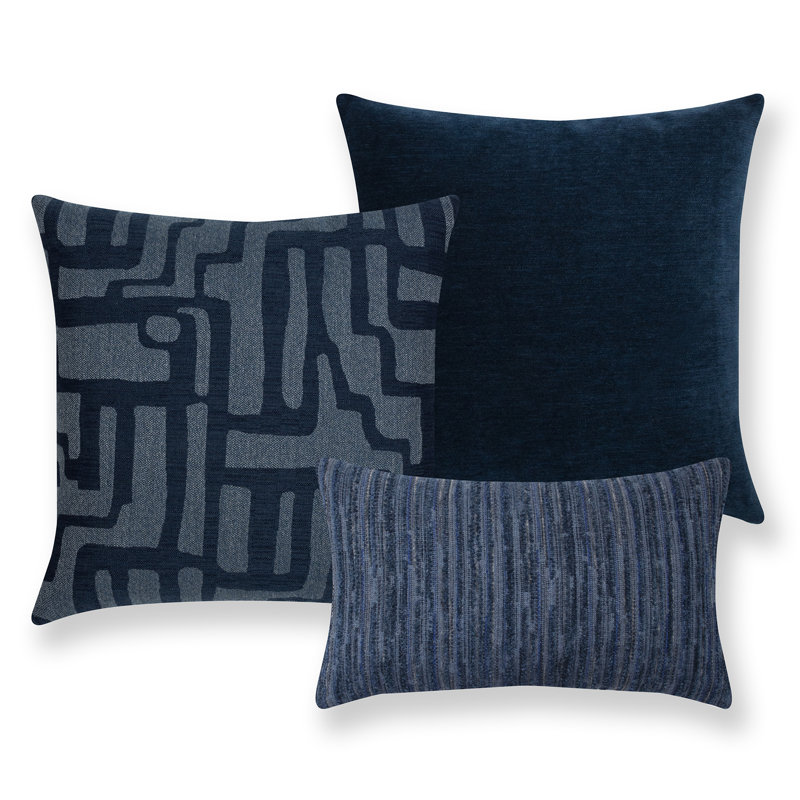 Noble Outdoor Square Sunbrella® Pillow Cover & Insert, 22"H x 22"W, Indigo