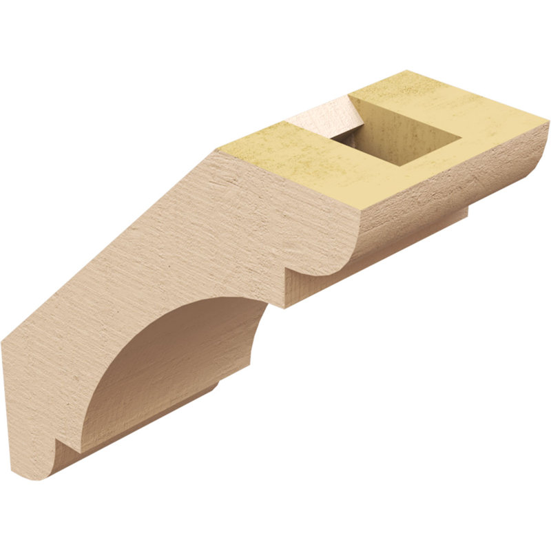Timberthane Rough Cedar Faux Wood Olympic Knee Brace, 3"W x 6"D x 6"H, Primed Tan, 6" H x 3" W x 6" D