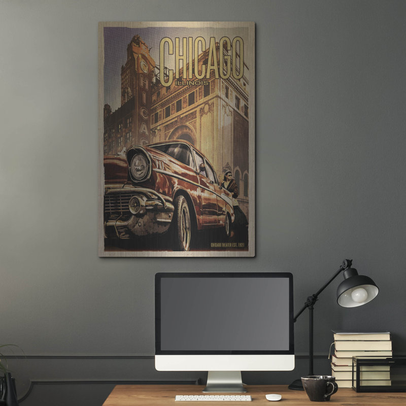«Chicago Theatre» par Old Red Truck, H 36 po x l 24 po