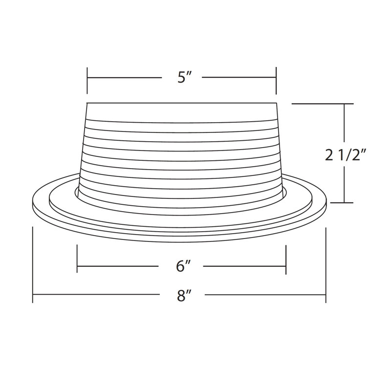 6'' Baffle Recessed Trim, Oil Rubbed Bronze