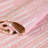 Hand Loomed Cotton Area Rug in Pink/White-359107453