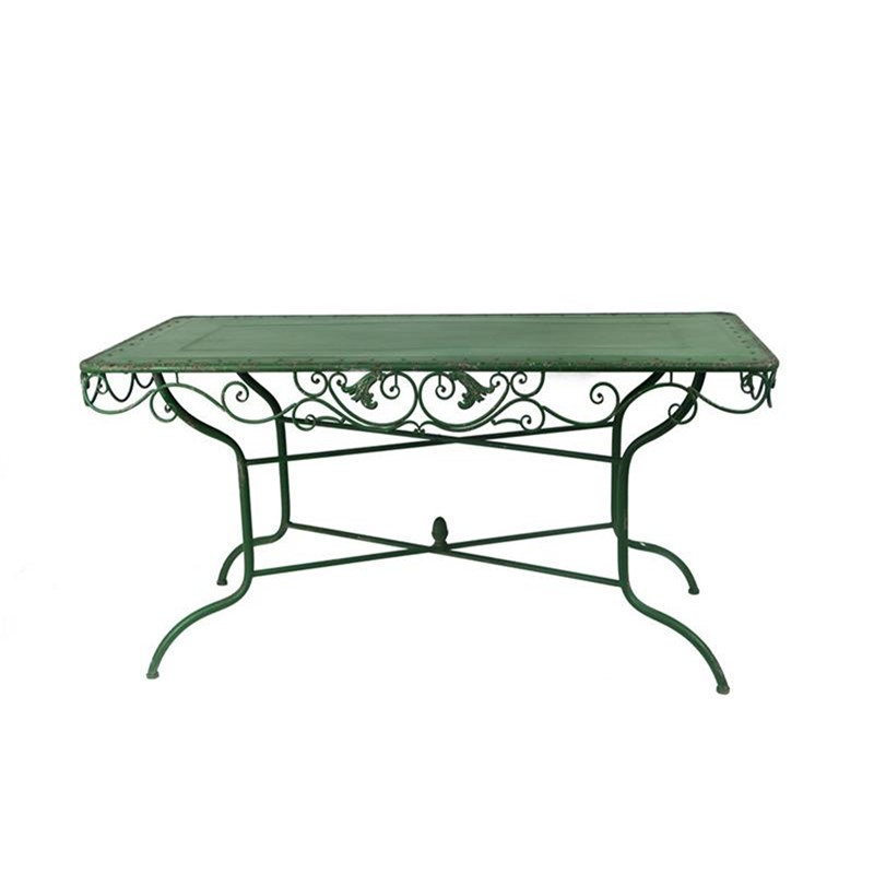 Ensemble repas d'extérieur en fer Charleston, Green, Does Not Apply" H x Does Not Apply" W x 30.12" D, Green