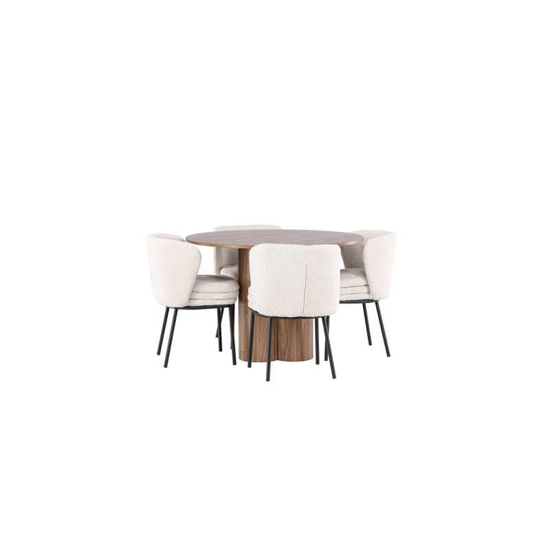 Sussex 4 - Person Dining Set, Brown