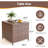 Outdoor Wicker Side Table With Storage Patio Rattan End Table Small Resin Square Container Coffee Table Backyard Pool For Furniture Covers, Toys And Gardening Tools