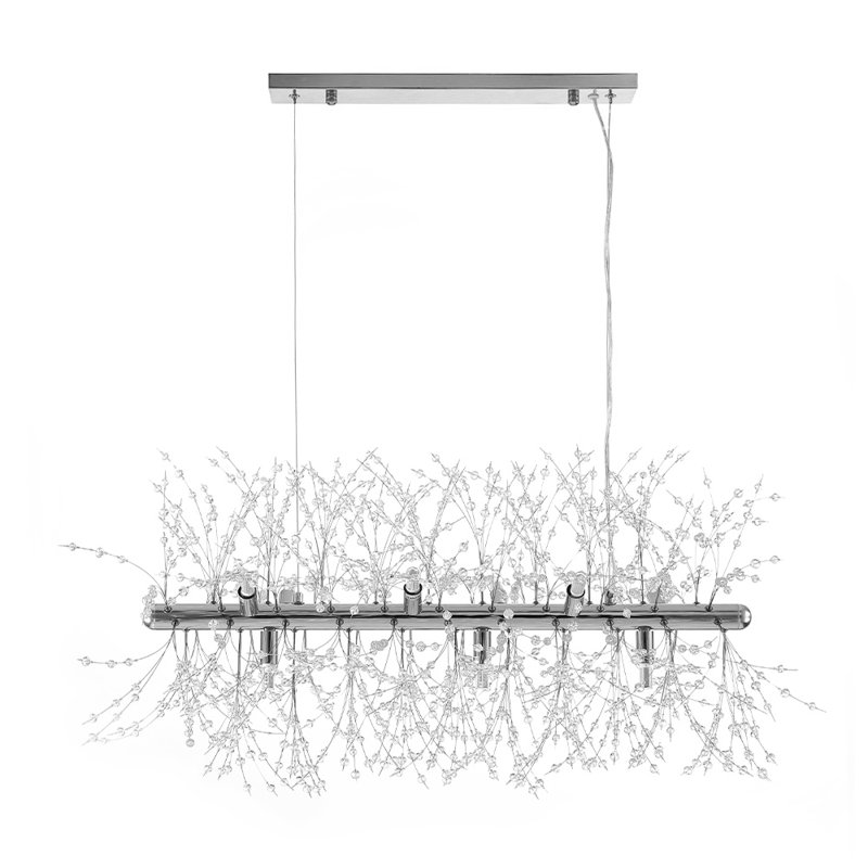 Adoniyah Dandelion 9-Light Modern Crystal Firework Chandelier
