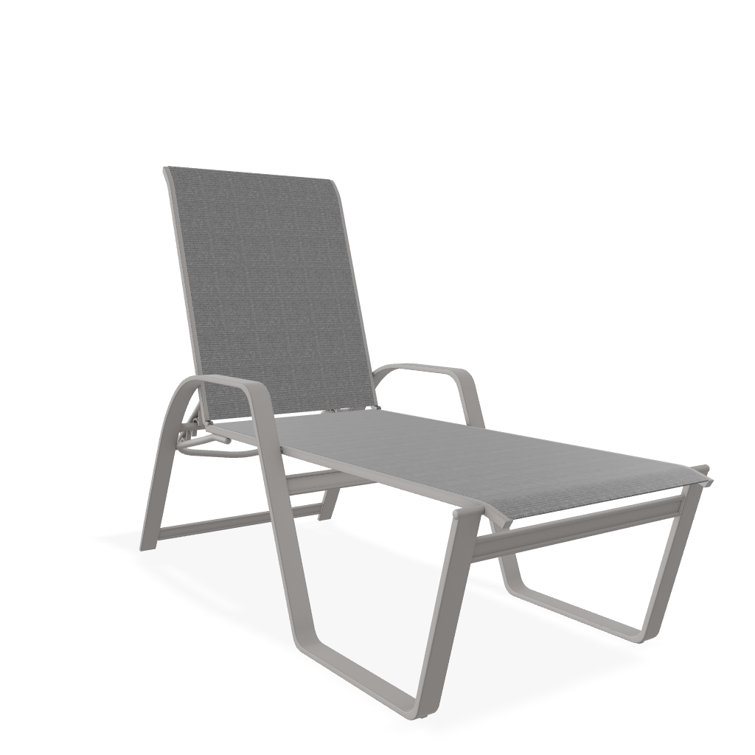Holna Outdoor Rust-Resistant Metal Chaise Lounge