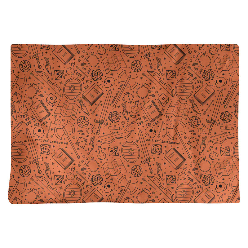 Napperon en coton 18 po Classic RPG, Orange / Noir