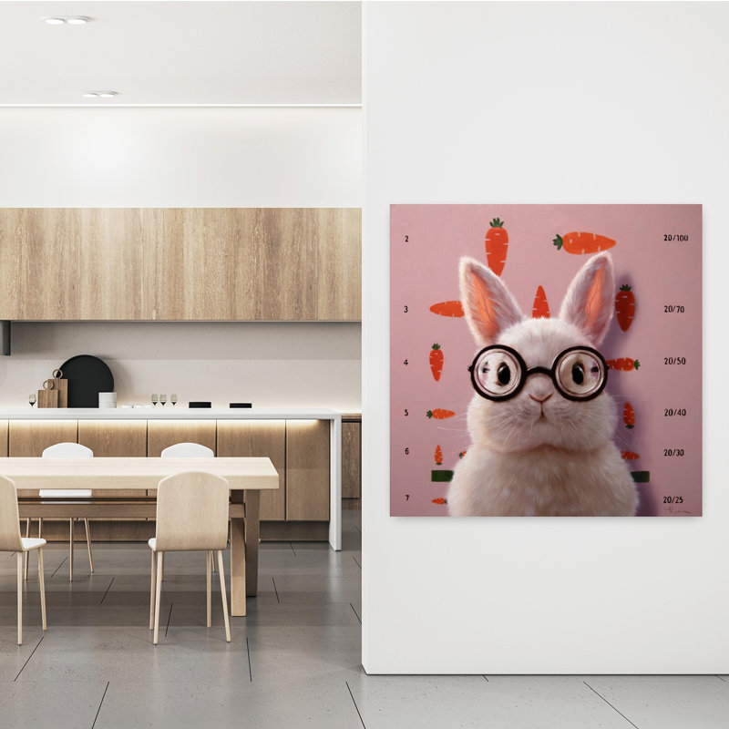 Art visuel de lapin Urban Forest, H 48 po x l 48 po