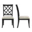 2 pièces, chaises de salle à manger rembourrées de style Mid-Century, couleur chêne foncé, 2 pièces en bois massif, sièges confortables-1304391308