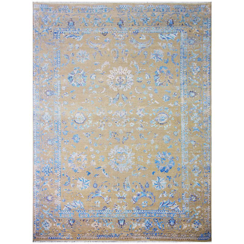 BROKDC149NAAQ Oriental Area Rug, Rectangle 9' x 12'