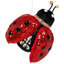 Sequin Ladybug Ornament, 5 Inches