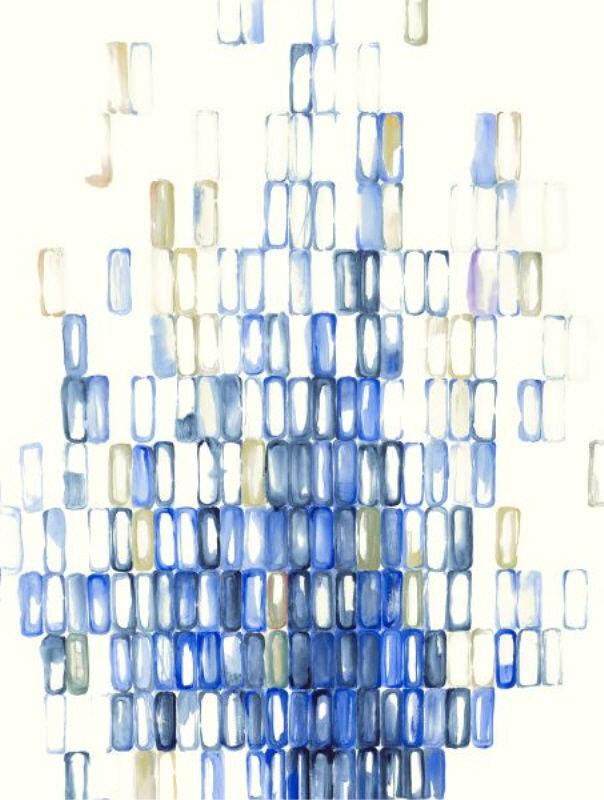 Gradation II par Sara Brown - impression, Couche de verre, H 53 po x l 40 po x P 1,5 po