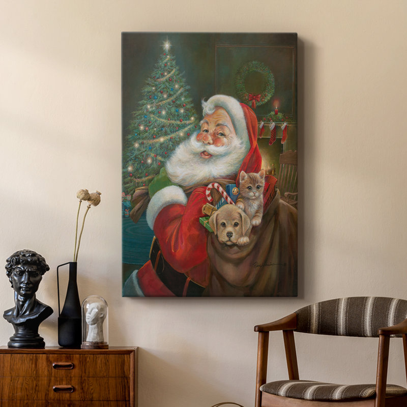 Père Noël - galerie Cavas sur mesure, H 27 po x l 18 po