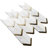 Natural 11.82 in. x 12.41 in. Chevron Polished Marble Mosaic Tile-67852668
