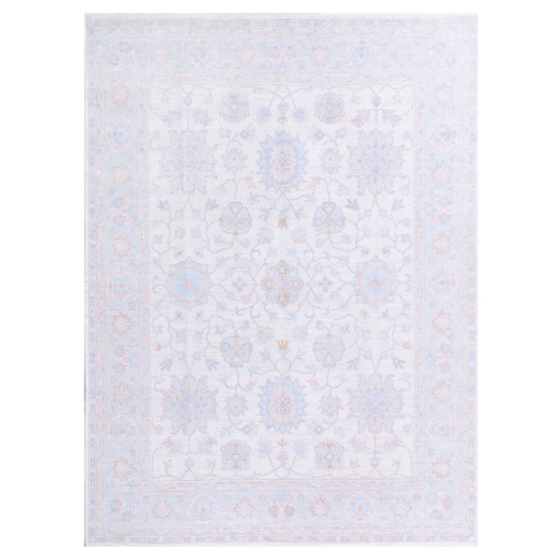 Davey Hand Knotted 8x10 Ivory Rug