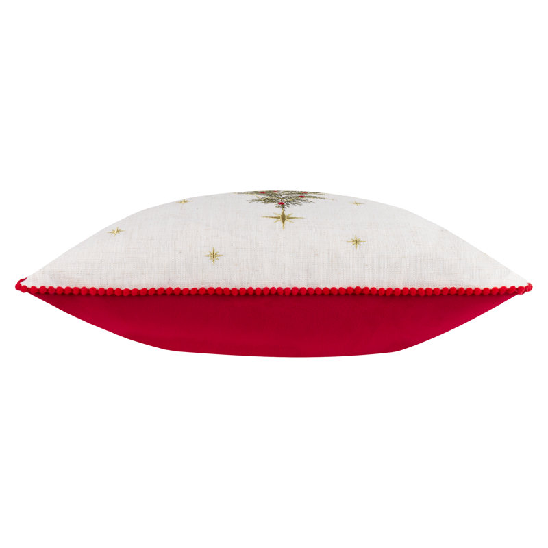 Twinkling Tree White Square Cushion, Polyester