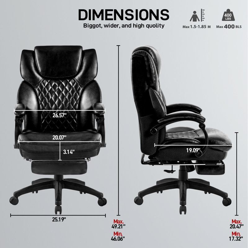 Fauteuil de direction Goce, Noir