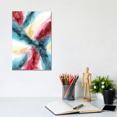 Burgundy Dwb Mustard by Elizabeth Karlson - Wrapped Canvas Print