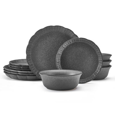 Pfaltzgraff Noah 12-Piece Stoneware Dinnerware Set, Service for 4