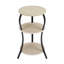 Table de bout ronde vintage à 3 niveaux avec rangement, table d'appoint compacte pour petits espaces-554083656