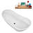 63" Streamline Soaking Freestanding Tub and Tray With Internal Drain-101697915