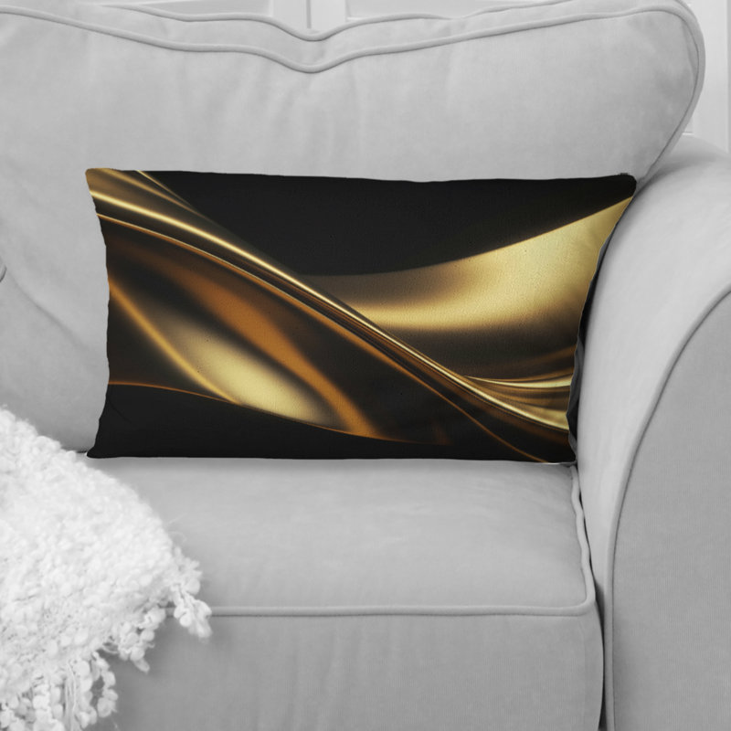 Coussin doré et noir
