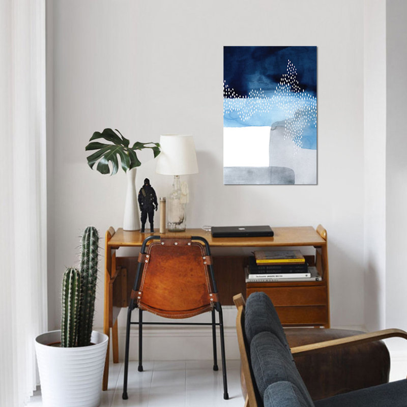 «Waterfall Abstract I», impression sur toile, H 40 po x l 26 po x P 1,5 po, Toile tendue, Pas de tapis