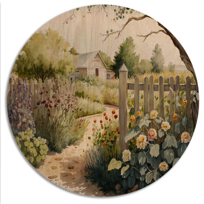 "Farm Fresh Garden II" - Art mural en bois paysage - Bois de pin naturel