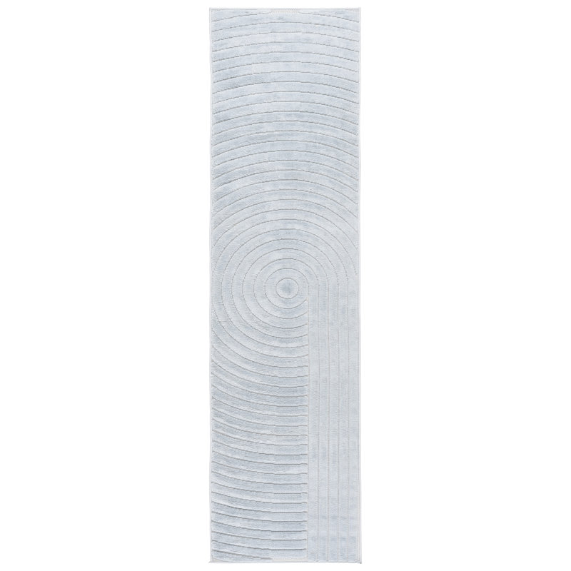 Tapis bleu Selena 674, Tapis de couloir 2 pi 2 po x 8 pi
