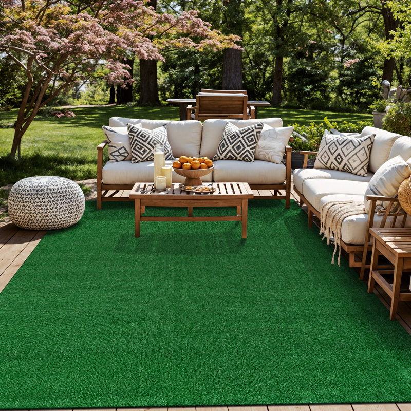 Tapis intérieur / extérieur en gazon synthétique artificiel, Rectangle 7 pi 10 po x 10 pi