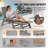 Outdoor Chaise Lounge Chair 6 Position Adjustable Reclining Bench Lounger Gray