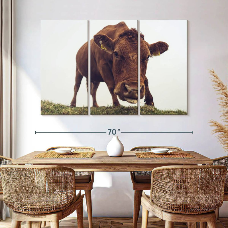 Brampt Chocolate Cow Face, 42" H x 65" W