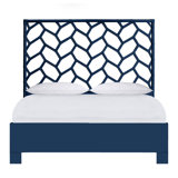 Silas King Platform Bed, Light Blue