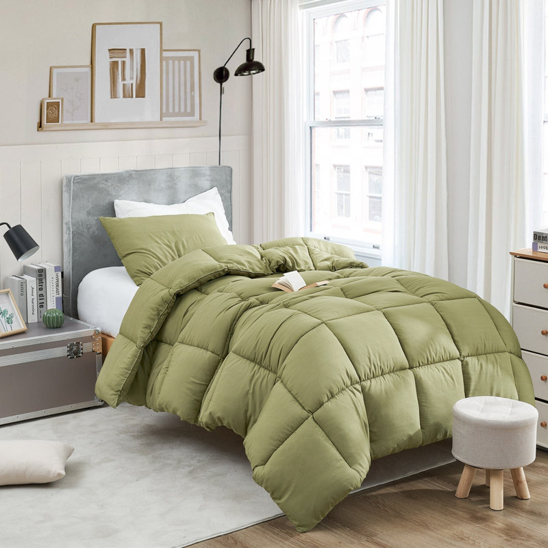 Washed Panda - Coma Inducer Oversized Comforter Set, Green, Twin Extra Long Comforter + 1 Additional Piece