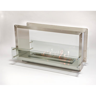 BioFlame 53 " W Stainless Steel Ethanol Fireplace Insert