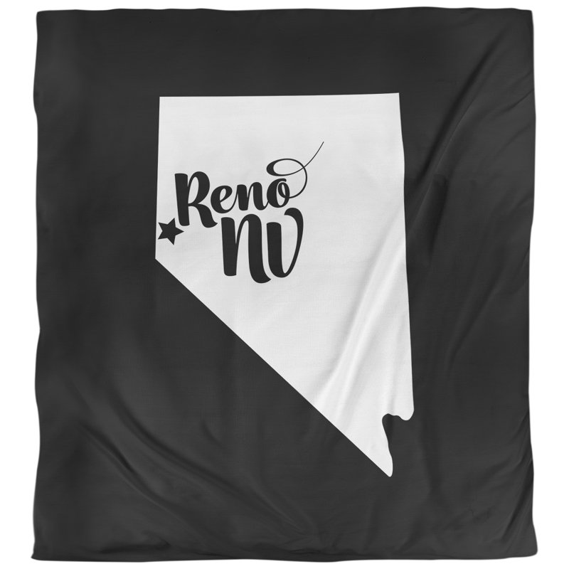 Housse de couette reno nevada, Housse de couette pour grand lit, Noir, Microfibre