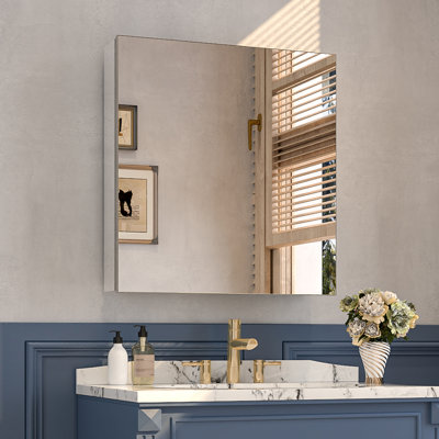 Recessed & Surface Mount Medicine Cabinet With Mirror, Adjustable Shelves And Soft-Close Hinges