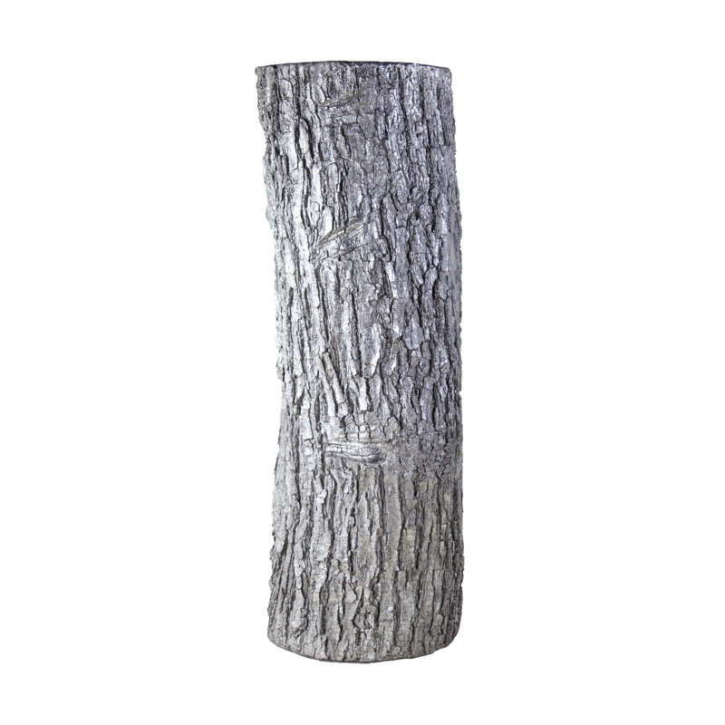 Bark Pedestal, 60" H x 19" W x 20" D, Silver