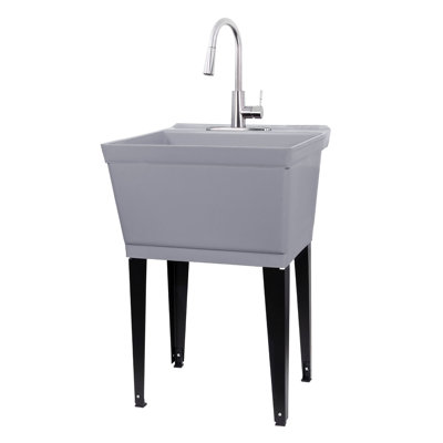 Évier à lessive autoportant avec robinet L 22,875 po x l 23,5 po