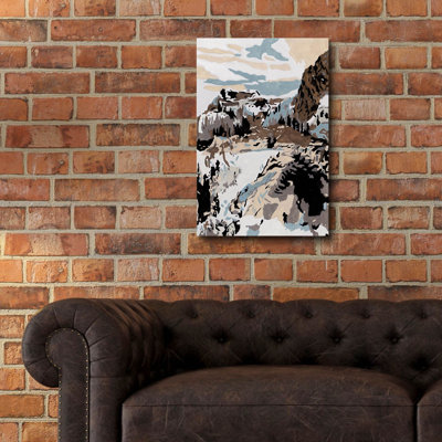  «Hush Peaks 1» par Melissa Wang, art mural en verre acrylique, 16 po x 24 po