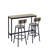 Bar Table Set With 2 Bar Stools Pu Soft Seat-785671613-785671614