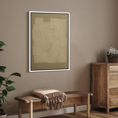 Canvas Wall Art Print - Abstract Artwork Neutral Modern Decor for Living Room