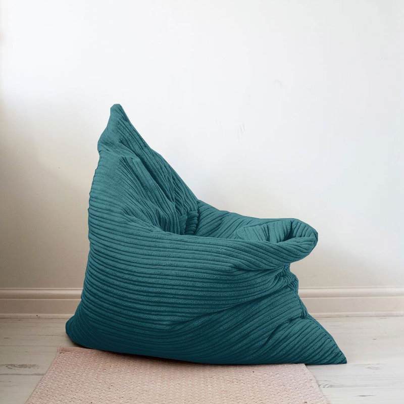 rucomfy Beanbags Soft Corduroy Square Floor Cushion - Use as Large Cushion, Pillow or Extra Seating - Home Living Room Decor or Bedroom Furniture - Machine Washable - L68cm x W68cm
