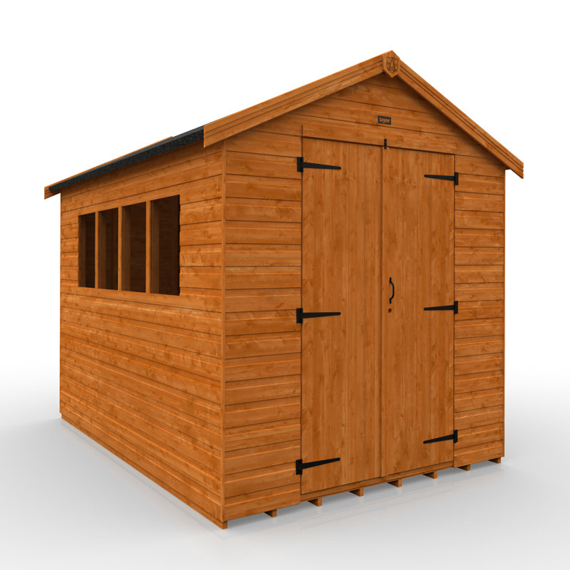 7 ft. W x 10 ft. D Solid Wood Shiplap Apex Workshop