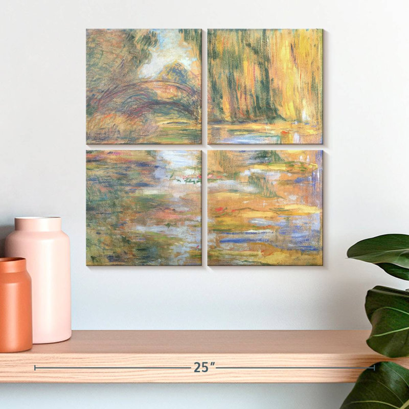Avery Waterlily Pond - Le pont, H 18 po x l 18 po