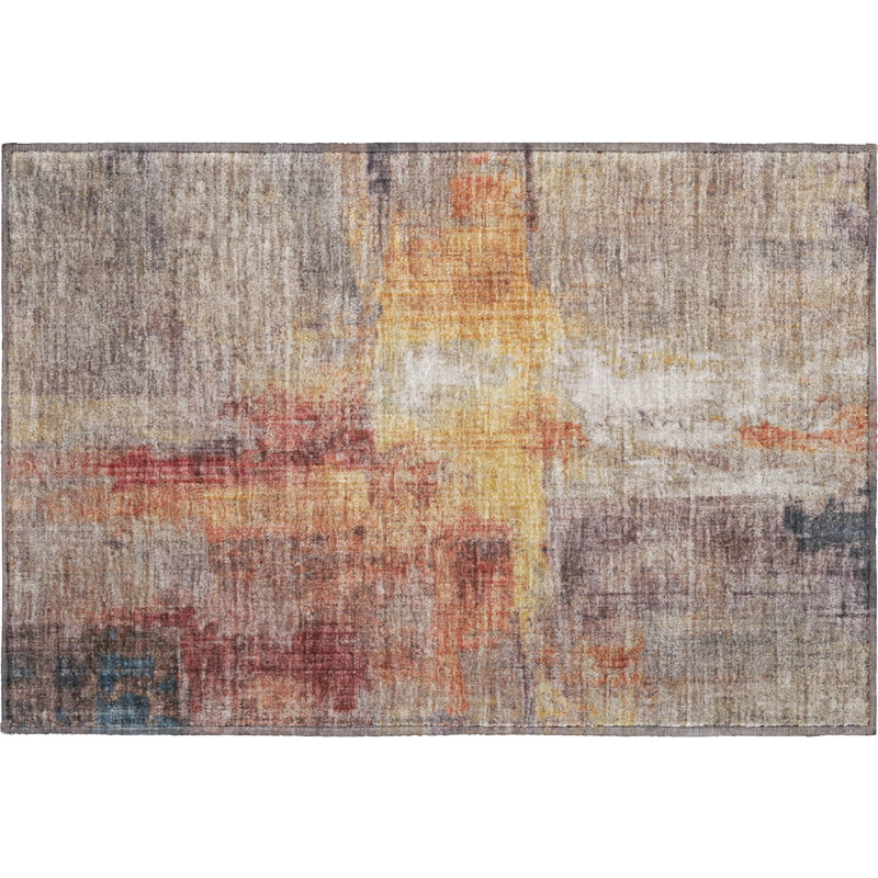 Premium Machine Washable Bucz AMF1759 Modern Rug, Rectangle 1'8" x 2'6"