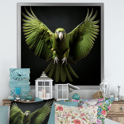«Eernal Winged Elegance», art mural sur toile perroquet